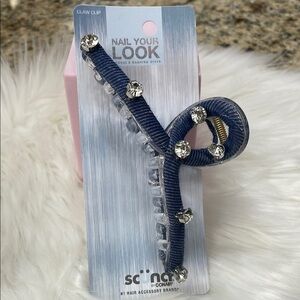 Scunci Blue Rhinestone Hair Clip
